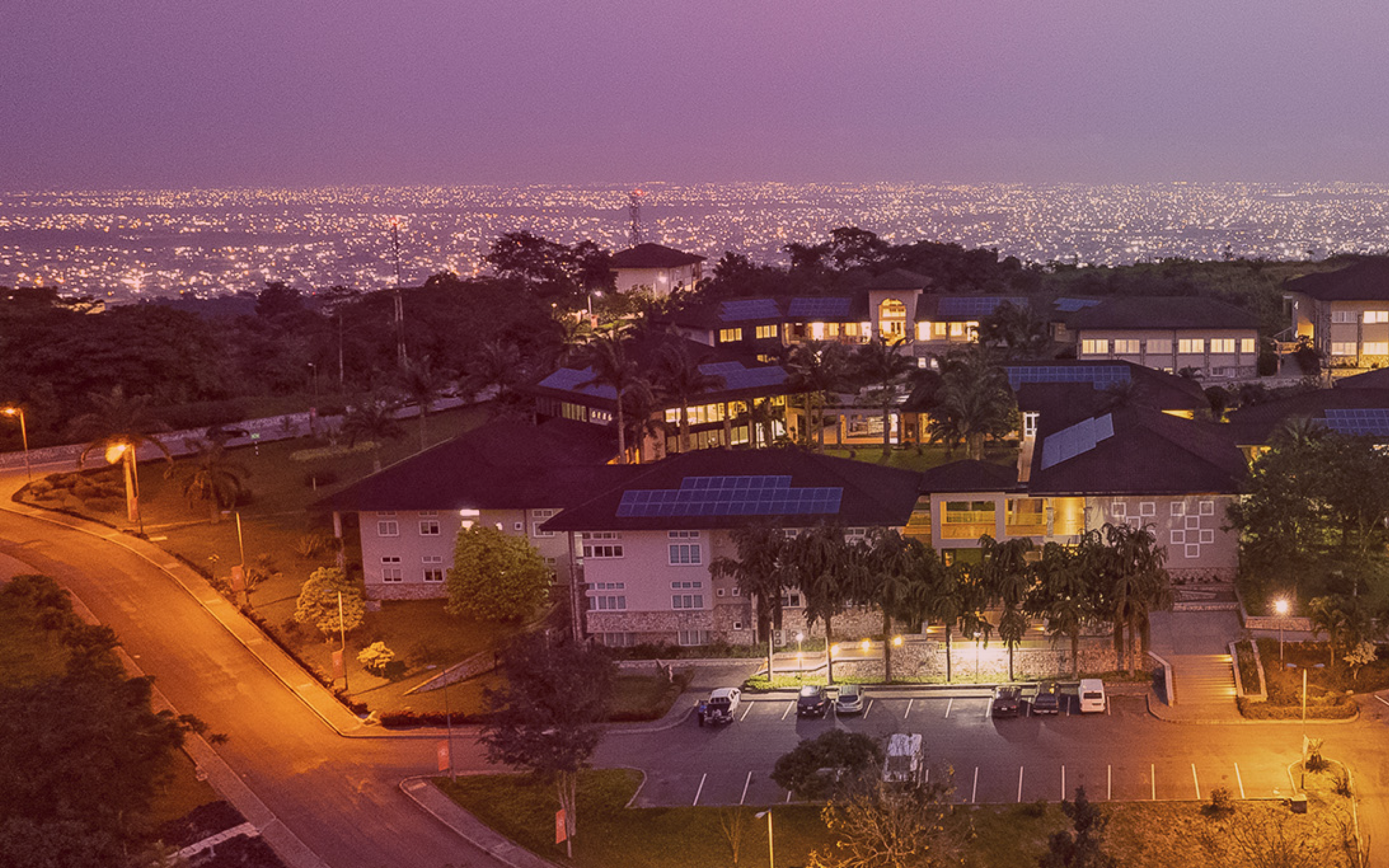 Ashesi University at night